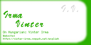 irma vinter business card